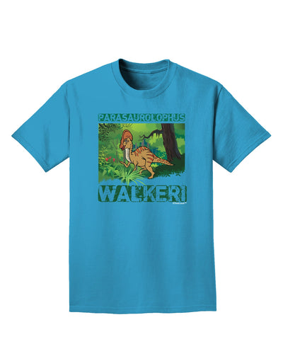 Parasaurolophus Walkeri - With Name Adult Dark T-Shirt-Mens T-Shirt-TooLoud-Turquoise-Small-Davson Sales