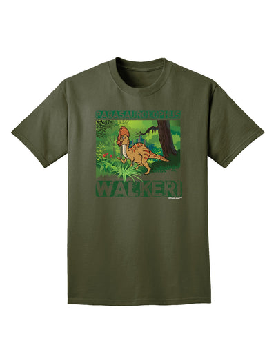 Parasaurolophus Walkeri - With Name Adult Dark T-Shirt-Mens T-Shirt-TooLoud-Military-Green-Small-Davson Sales