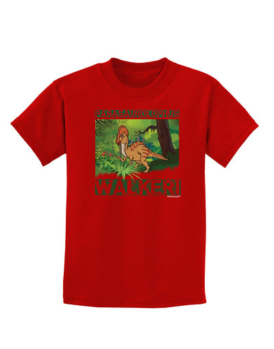 Parasaurolophus Walkeri - With Name Childrens Dark T-Shirt-Childrens T-Shirt-TooLoud-Red-X-Small-Davson Sales