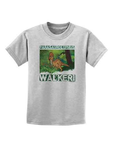 Parasaurolophus Walkeri - With Name Childrens T-Shirt-Childrens T-Shirt-TooLoud-AshGray-X-Small-Davson Sales