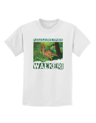 Parasaurolophus Walkeri - With Name Childrens T-Shirt-Childrens T-Shirt-TooLoud-White-X-Small-Davson Sales