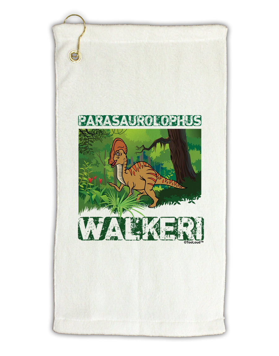 Parasaurolophus Walkeri - With Name Micro Terry Gromet Golf Towel 16 x 25 inch by TooLoud-Golf Towel-TooLoud-White-Davson Sales