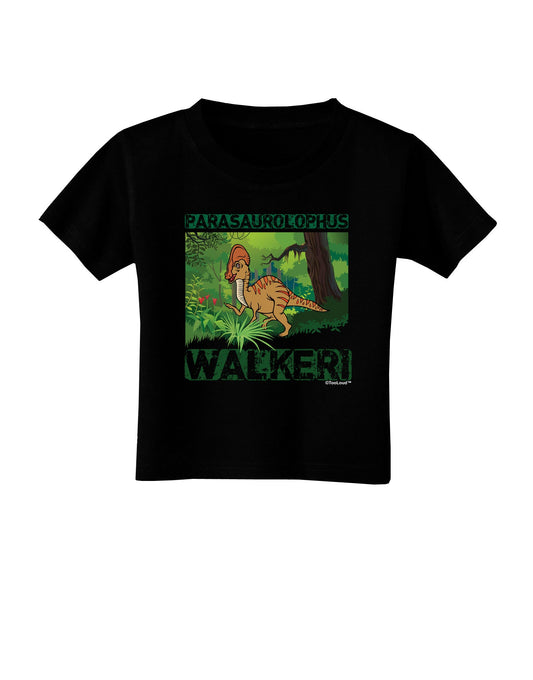 Parasaurolophus Walkeri - With Name Toddler T-Shirt Dark-Toddler T-Shirt-TooLoud-Black-2T-Davson Sales