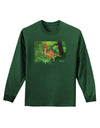 Parasaurolophus Walkeri - Without Name Adult Long Sleeve Dark T-Shirt-TooLoud-Dark-Green-Small-Davson Sales