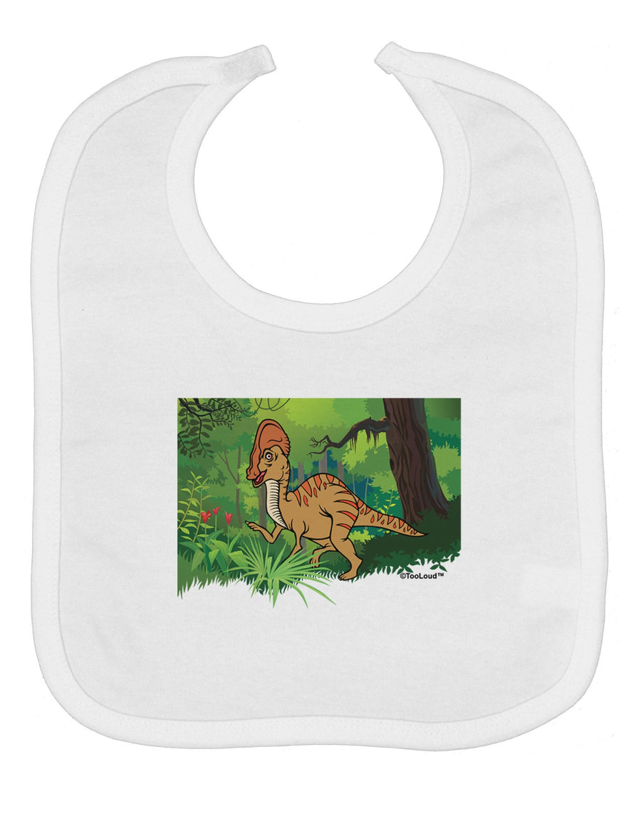 Parasaurolophus Walkeri - Without Name Baby Bib