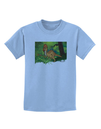 Parasaurolophus Walkeri - Without Name Childrens T-Shirt-Childrens T-Shirt-TooLoud-Light-Blue-X-Small-Davson Sales