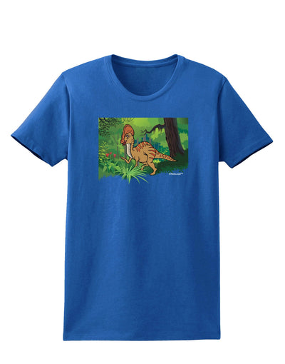 Parasaurolophus Walkeri - Without Name Womens Dark T-Shirt-TooLoud-Royal-Blue-X-Small-Davson Sales