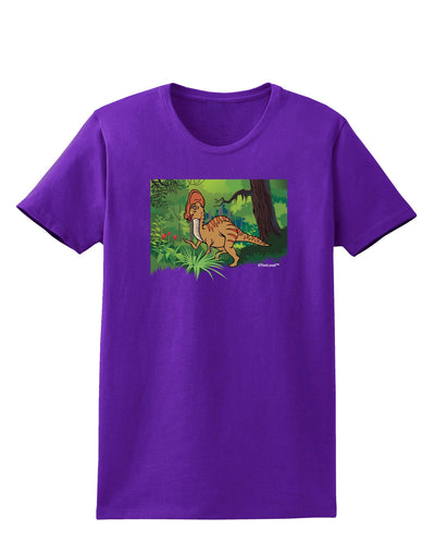 Parasaurolophus Walkeri - Without Name Womens Dark T-Shirt-TooLoud-Purple-X-Small-Davson Sales