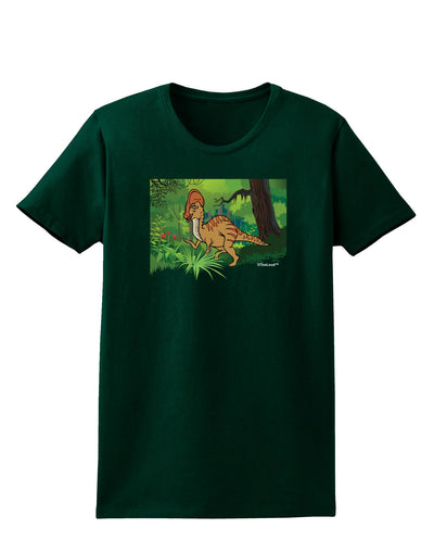 Parasaurolophus Walkeri - Without Name Womens Dark T-Shirt-TooLoud-Forest-Green-Small-Davson Sales