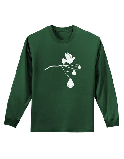 Partridge In A Pear Tree Adult Long Sleeve Dark T-Shirt-TooLoud-Dark-Green-Small-Davson Sales