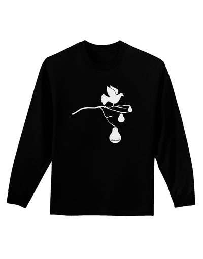 Partridge In A Pear Tree Adult Long Sleeve Dark T-Shirt-TooLoud-Black-Small-Davson Sales