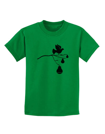 Partridge In A Pear Tree Childrens T-Shirt-Childrens T-Shirt-TooLoud-Kelly-Green-X-Small-Davson Sales