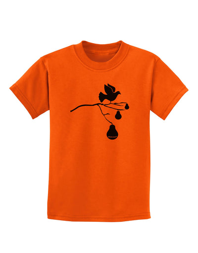 Partridge In A Pear Tree Childrens T-Shirt-Childrens T-Shirt-TooLoud-Orange-X-Small-Davson Sales