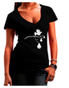 Partridge In A Pear Tree Juniors V-Neck Dark T-Shirt-Womens V-Neck T-Shirts-TooLoud-Black-Juniors Fitted Small-Davson Sales