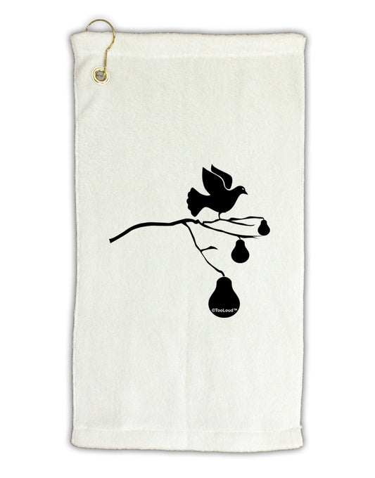 Partridge In A Pear Tree Micro Terry Gromet Golf Towel 11"x19-Golf Towel-TooLoud-White-Davson Sales