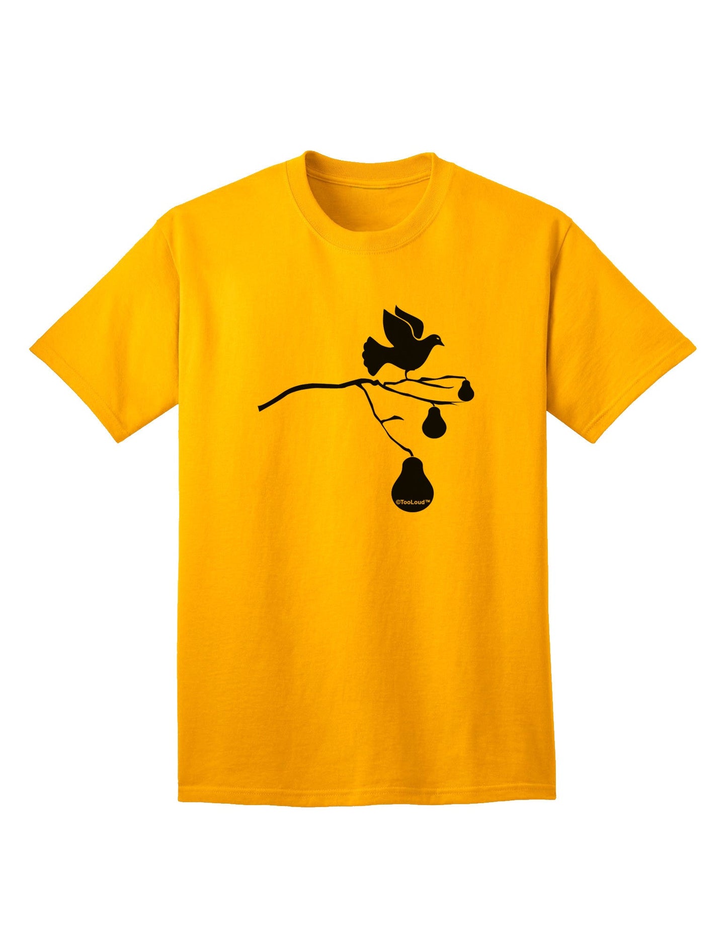 Partridge In A Pear Tree: Premium Adult T-Shirt Collection-Mens T-shirts-TooLoud-Gold-Small-Davson Sales
