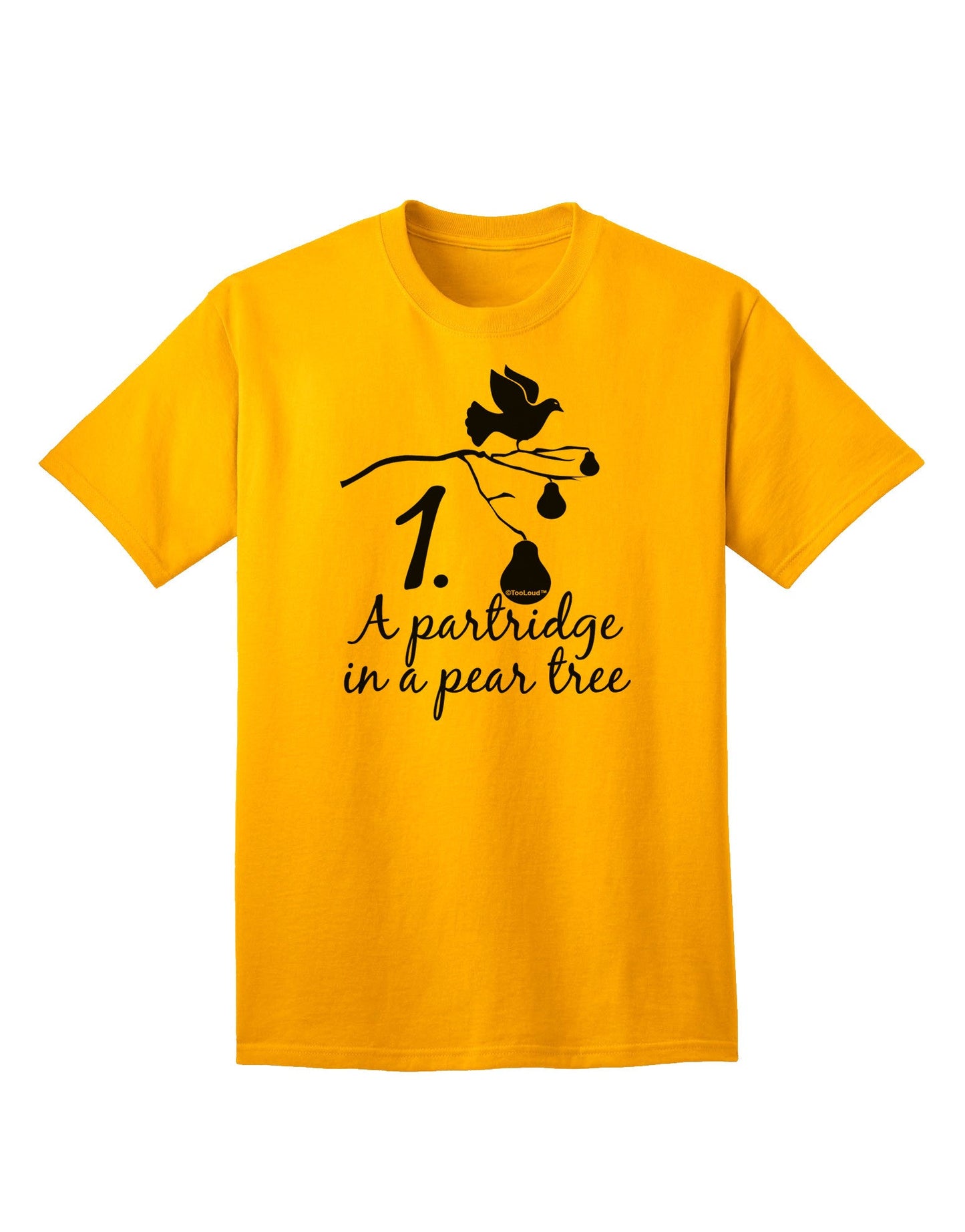 Partridge In A Pear Tree - Premium Adult Text T-Shirt for Ecommerce Enthusiasts-Mens T-shirts-TooLoud-Gold-Small-Davson Sales