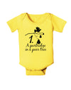 Partridge In A Pear Tree Text Baby Romper Bodysuit-Baby Romper-TooLoud-Yellow-06-Months-Davson Sales