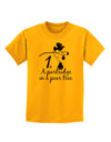 Partridge In A Pear Tree Text Childrens T-Shirt-Childrens T-Shirt-TooLoud-Gold-X-Small-Davson Sales