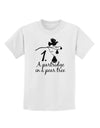 Partridge In A Pear Tree Text Childrens T-Shirt-Childrens T-Shirt-TooLoud-White-X-Small-Davson Sales