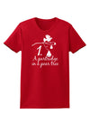 Partridge In A Pear Tree Text Womens Dark T-Shirt-TooLoud-Red-X-Small-Davson Sales