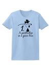 Partridge In A Pear Tree Text Womens T-Shirt-Womens T-Shirt-TooLoud-Light-Blue-X-Small-Davson Sales