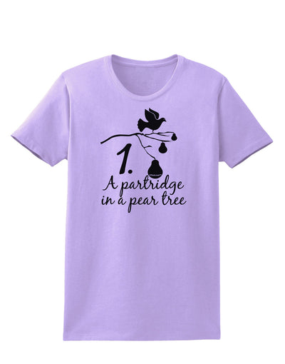 Partridge In A Pear Tree Text Womens T-Shirt-Womens T-Shirt-TooLoud-Lavender-X-Small-Davson Sales