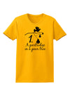 Partridge In A Pear Tree Text Womens T-Shirt-Womens T-Shirt-TooLoud-Gold-X-Small-Davson Sales