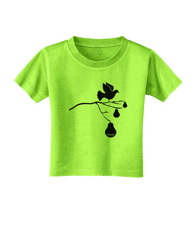 Partridge In A Pear Tree Toddler T-Shirt-Toddler T-Shirt-TooLoud-Lime-Green-2T-Davson Sales