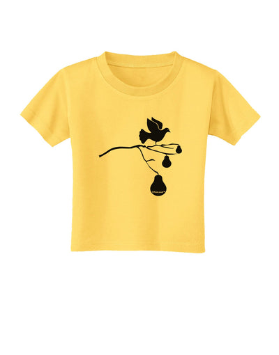 Partridge In A Pear Tree Toddler T-Shirt-Toddler T-Shirt-TooLoud-Yellow-2T-Davson Sales