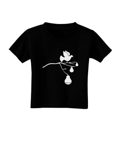 Partridge In A Pear Tree Toddler T-Shirt Dark-Toddler T-Shirt-TooLoud-Black-2T-Davson Sales