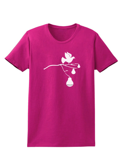 Partridge In A Pear Tree Womens Dark T-Shirt-TooLoud-Hot-Pink-Small-Davson Sales