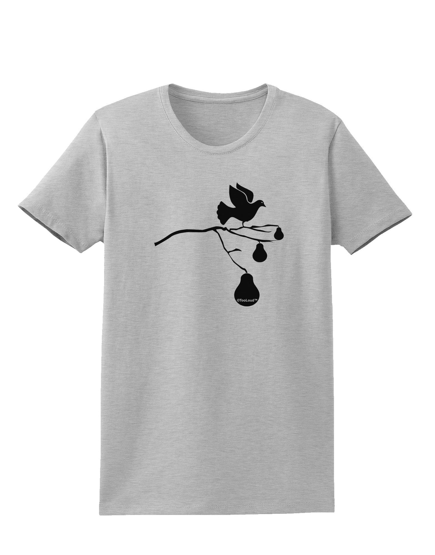 Partridge In A Pear Tree Womens T-Shirt-Womens T-Shirt-TooLoud-AshGray-X-Small-Davson Sales