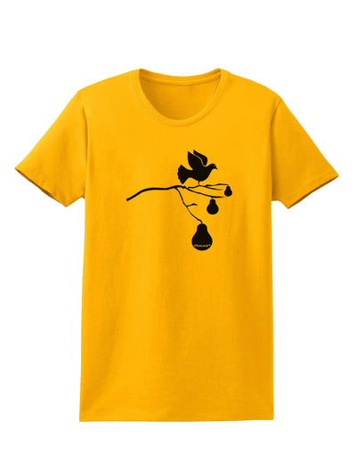 Partridge In A Pear Tree Womens T-Shirt-Womens T-Shirt-TooLoud-Gold-X-Small-Davson Sales