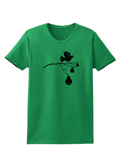 Partridge In A Pear Tree Womens T-Shirt-Womens T-Shirt-TooLoud-Kelly-Green-X-Small-Davson Sales