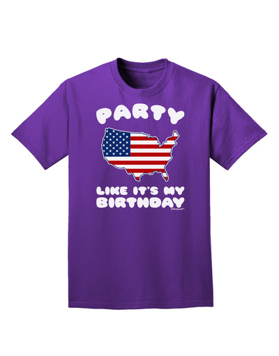 Party Like It's My Birthday - 4th of July Adult Dark T-Shirt-Mens T-Shirt-TooLoud-Purple-Small-Davson Sales