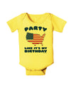 Party Like It's My Birthday - 4th of July Baby Romper Bodysuit-Baby Romper-TooLoud-Yellow-06-Months-Davson Sales