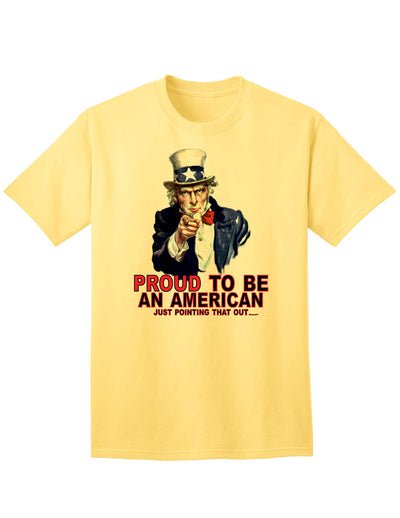 Patriotic Adult T-Shirt: Embrace American Pride with Uncle Sam-Mens T-shirts-TooLoud-Yellow-Small-Davson Sales