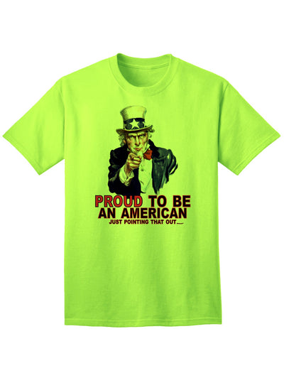 Patriotic Adult T-Shirt: Embrace American Pride with Uncle Sam-Mens T-shirts-TooLoud-Neon-Green-Small-Davson Sales