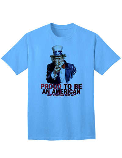 Patriotic Adult T-Shirt: Embrace American Pride with Uncle Sam-Mens T-shirts-TooLoud-Aquatic-Blue-Small-Davson Sales