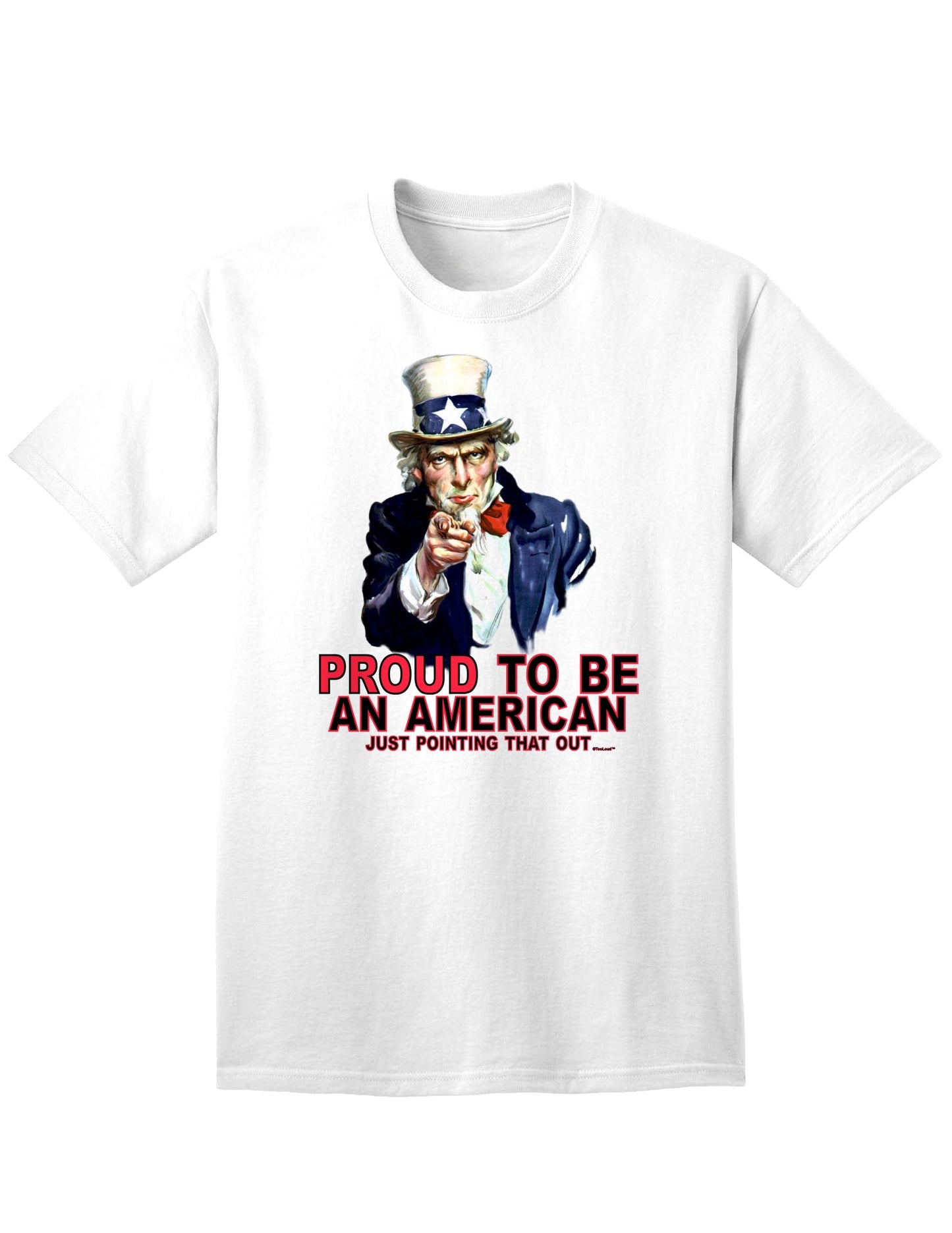 Patriotic Adult T-Shirt: Embrace American Pride with Uncle Sam-Mens T-shirts-TooLoud-White-Small-Davson Sales