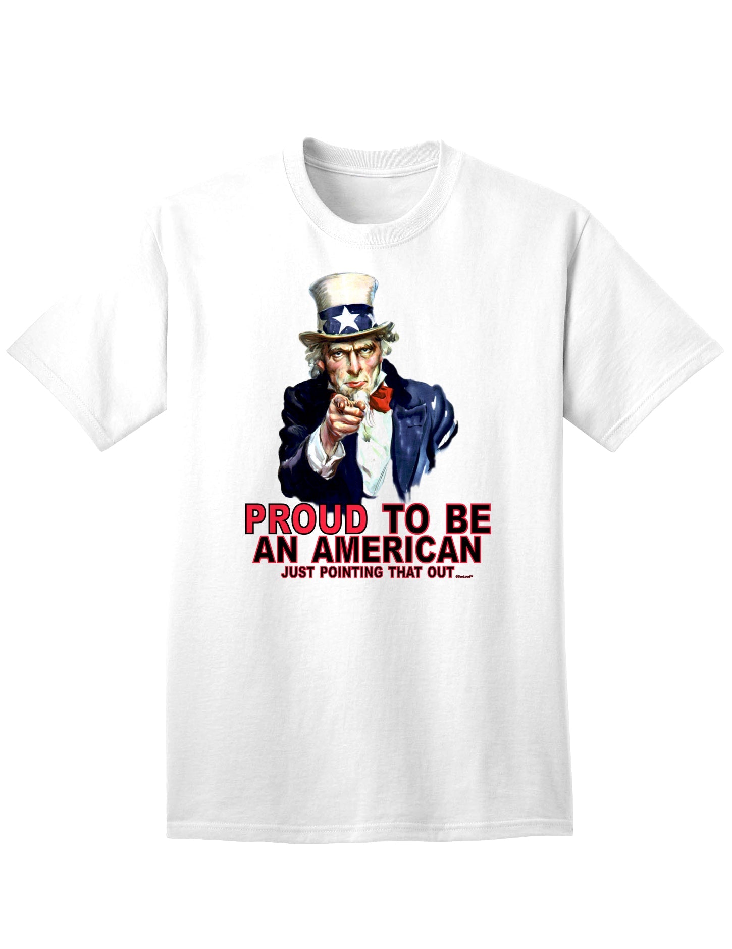 Patriotic Adult T-Shirt: Embrace American Pride with Uncle Sam-Mens T-shirts-TooLoud-White-Small-Davson Sales