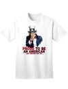 Patriotic Adult T-Shirt: Embrace American Pride with Uncle Sam-Mens T-shirts-TooLoud-White-Small-Davson Sales