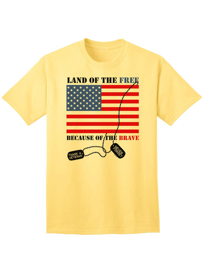 Patriotic Adult T-Shirt Honoring the Brave-Mens T-shirts-TooLoud-Yellow-Small-Davson Sales