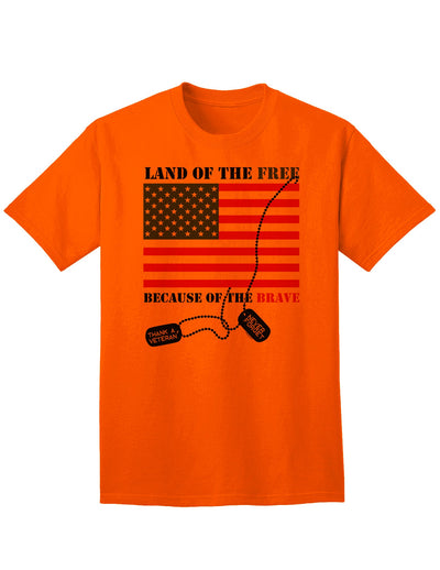 Patriotic Adult T-Shirt Honoring the Brave-Mens T-shirts-TooLoud-Orange-Small-Davson Sales