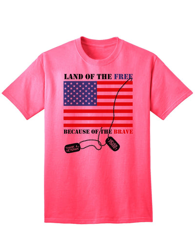 Patriotic Adult T-Shirt Honoring the Brave-Mens T-shirts-TooLoud-Neon-Pink-Small-Davson Sales