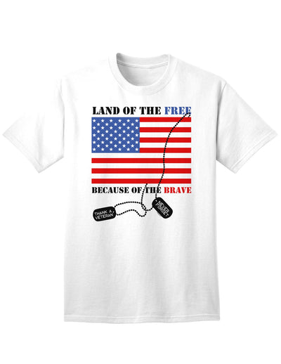 Patriotic Adult T-Shirt Honoring the Brave-Mens T-shirts-TooLoud-White-Small-Davson Sales