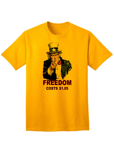 Patriotic Adult T-Shirt - Uncle Sam Freedom at an Affordable Price-Mens T-shirts-TooLoud-Gold-Small-Davson Sales