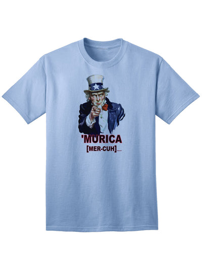 Patriotic Adult T-Shirt by Uncle Sam Merica-Mens T-shirts-TooLoud-Light-Blue-Small-Davson Sales