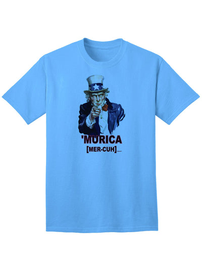 Patriotic Adult T-Shirt by Uncle Sam Merica-Mens T-shirts-TooLoud-Aquatic-Blue-Small-Davson Sales